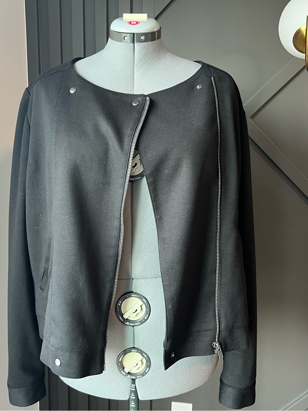 Smart Set Black Zip-Front Bomber Jacket
